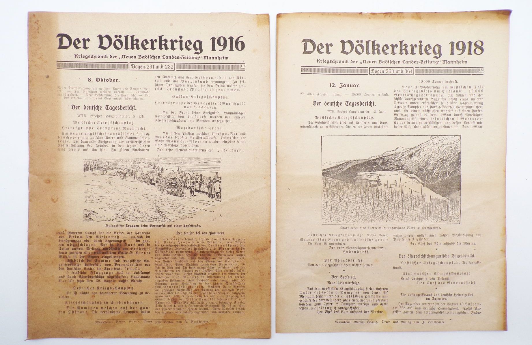 Der Völkerkrieg Kriegschronik der Neuen badischen Landeszeitung Mannheim