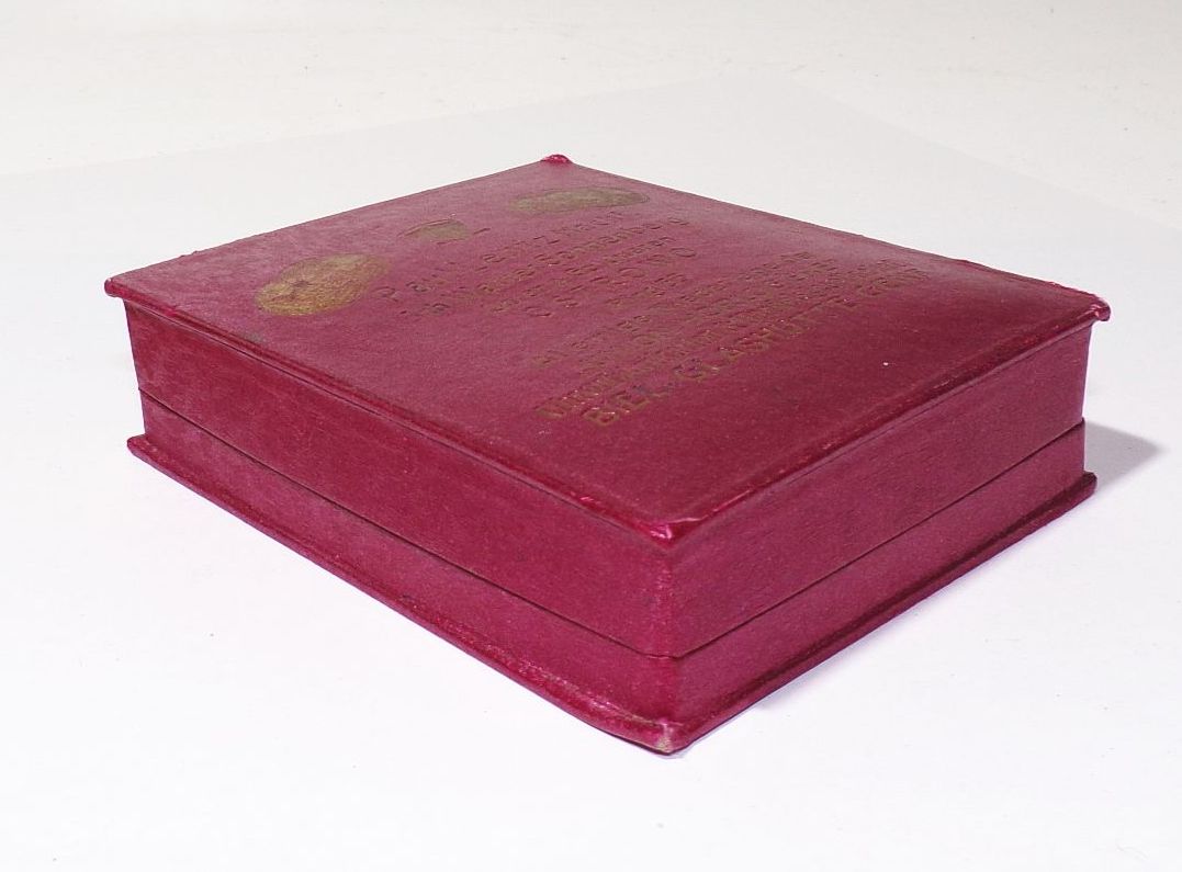 Uhren Etui Lentz Ostrowo Glashütte Pappdose um 1900