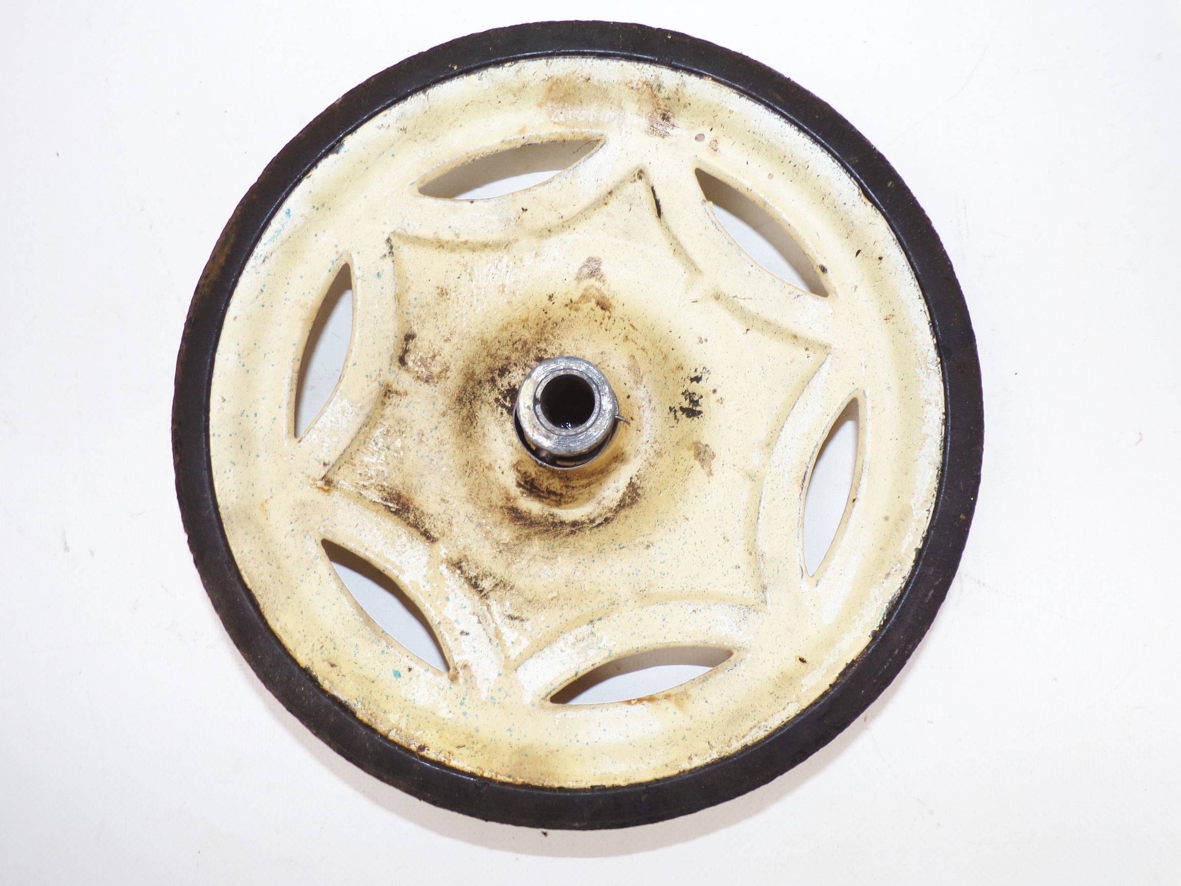 Alte Metallräder Kinderwagen Durchmesser 21 cm Rad Gummi Ersatzrad 