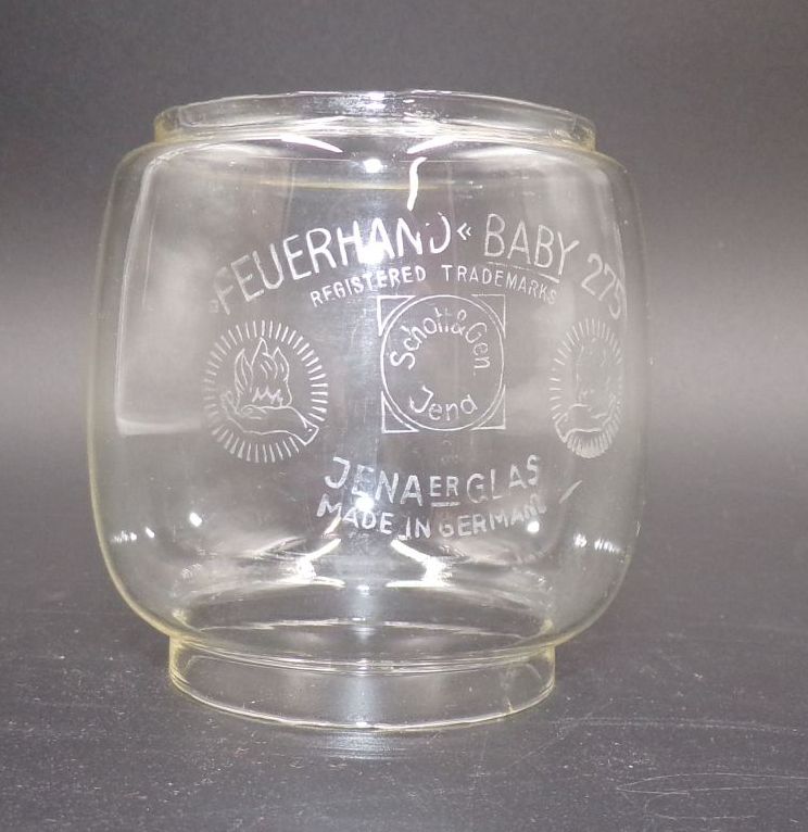 Altes Feuerhand Lampenglas Baby 275 Jenaer Glas Ersatzglas Altes Feuerhand Lampenglas Baby 275 Jenaer Glas Ersatzglas