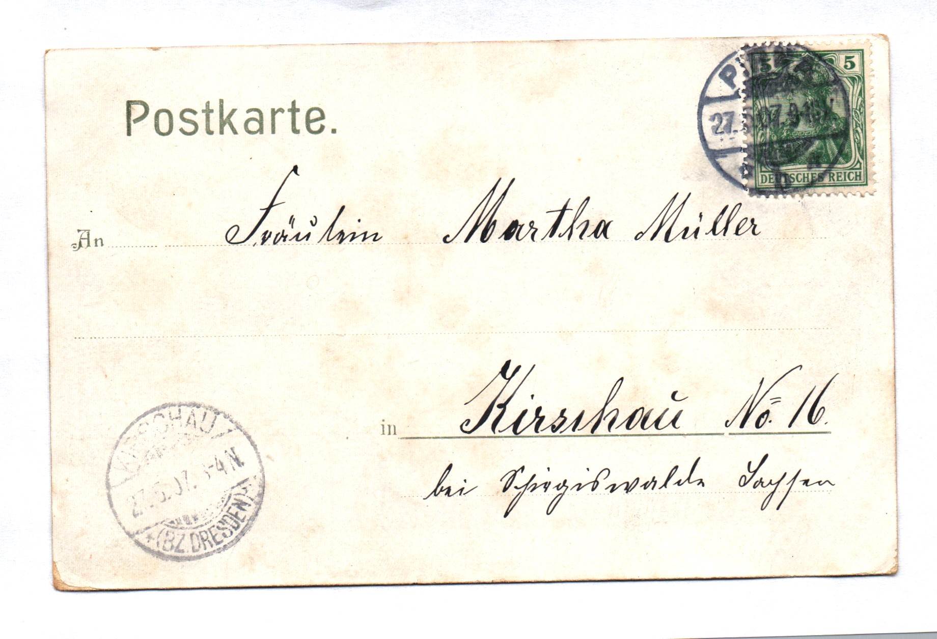 Ak Pirna an der Elbe Postkarte 1907
