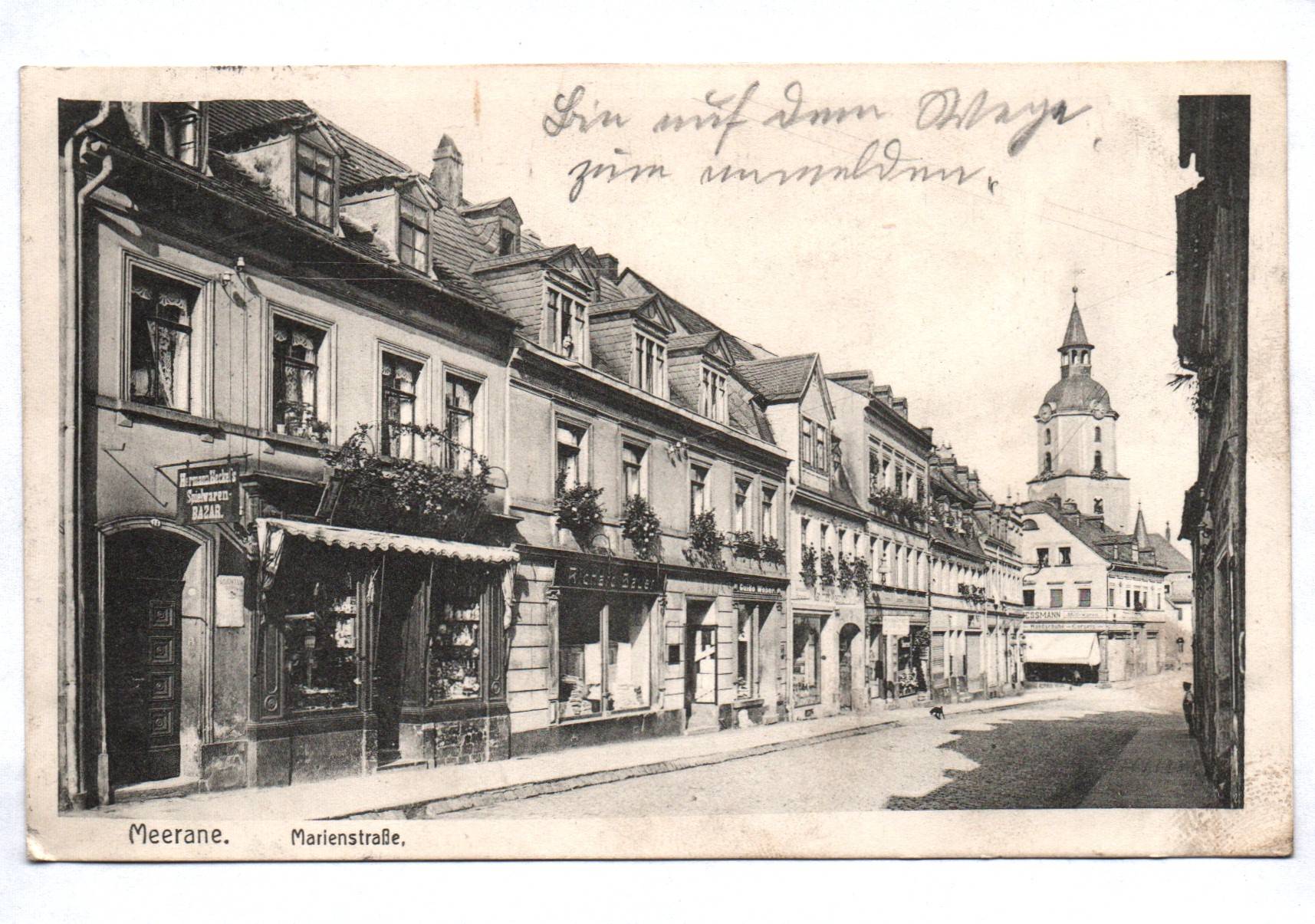 Ak Meerane Marienstraße 1915