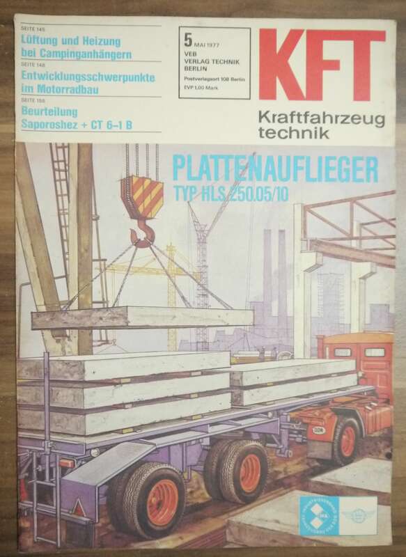 LFT Lüftung und Heizung bei Campinganhängern Mai 1977 Plattenauflieger DDR