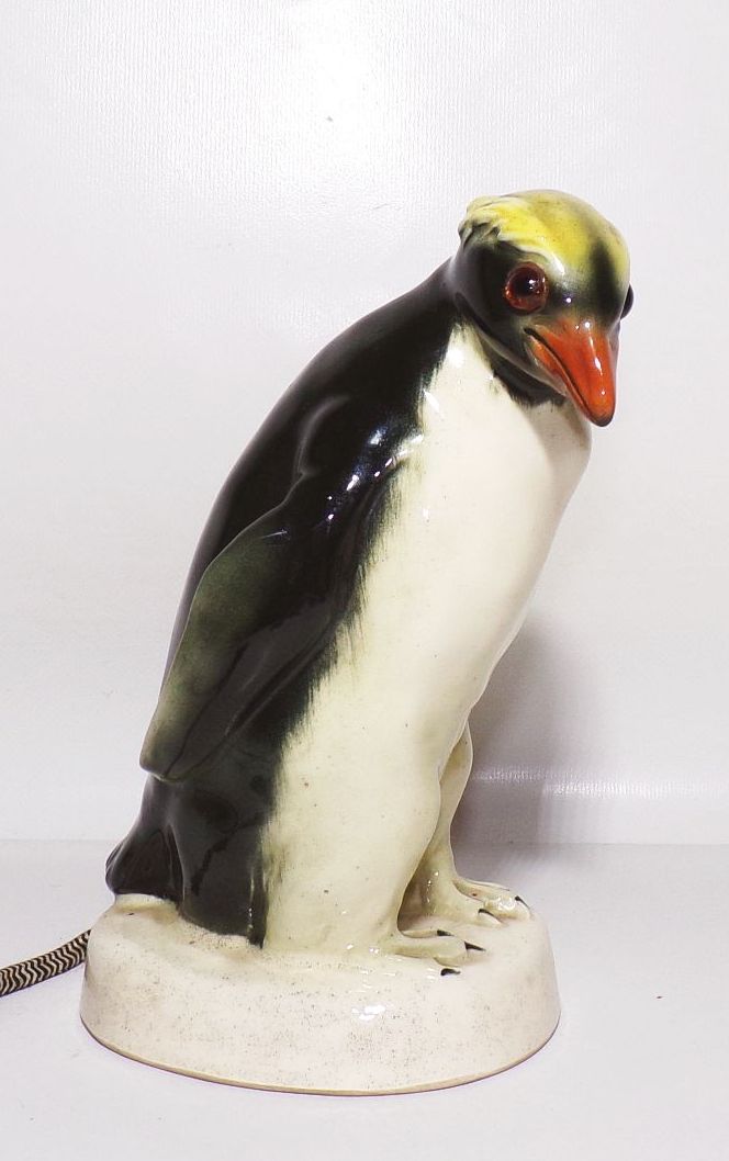 Alter Rauchverzehrer Pinguin Porzellan 