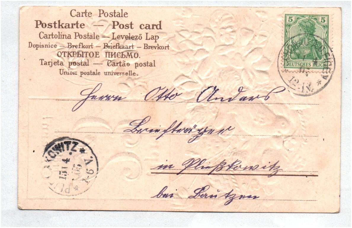 Ak Küken Blumen stark geprägt Gold 1905