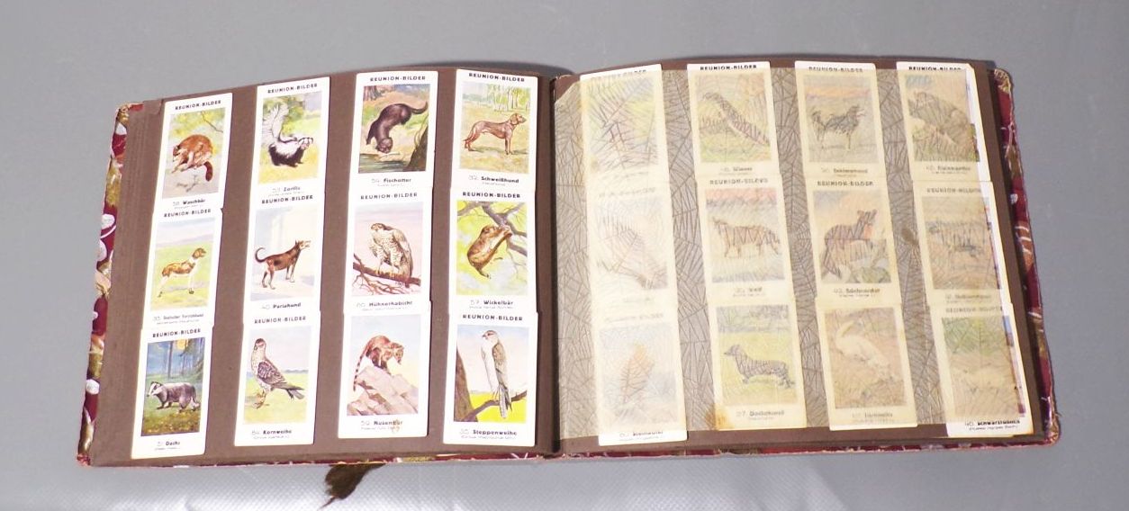 Altes Sammelbilderalbum Bunt gemischt beklebtes Fotoalbum 