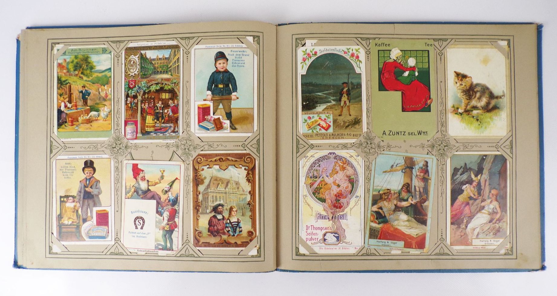 Sammelbilderalbum Petzold und Aulhorn um 1900 Kaufmannsbilder Sammelbilderalbum Petzold und Aulhorn um 1900 Kaufmannsbilder