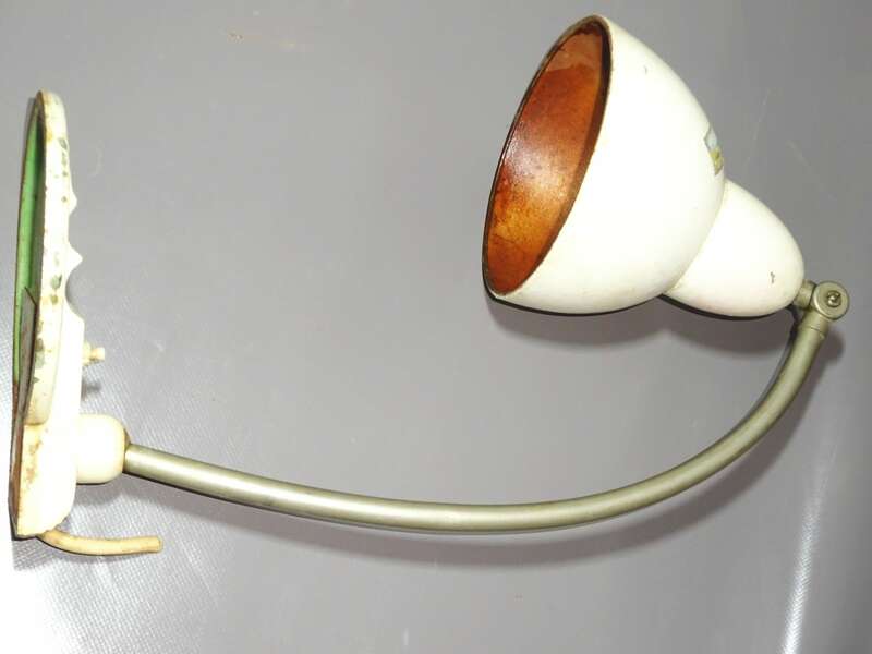 Art Deco Lampe Schreibtischlampe Bauhaus Leuchte Gussfuss Metall vintage