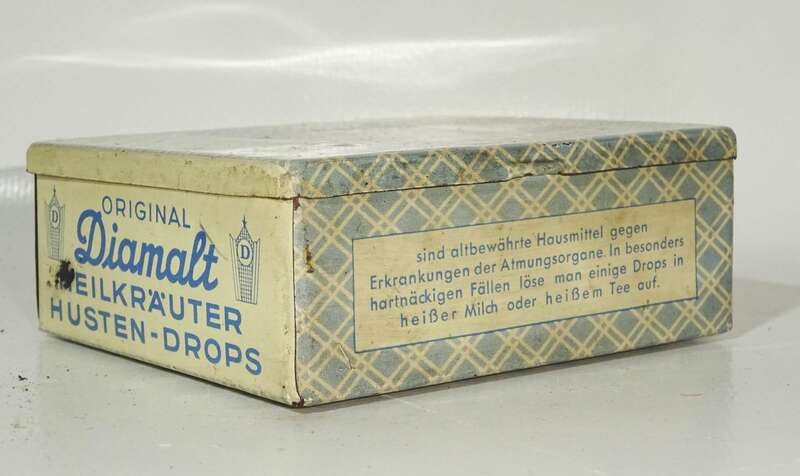 Original Diamalt Heilkräuter Husten Bonbons Blechdose 1930er 