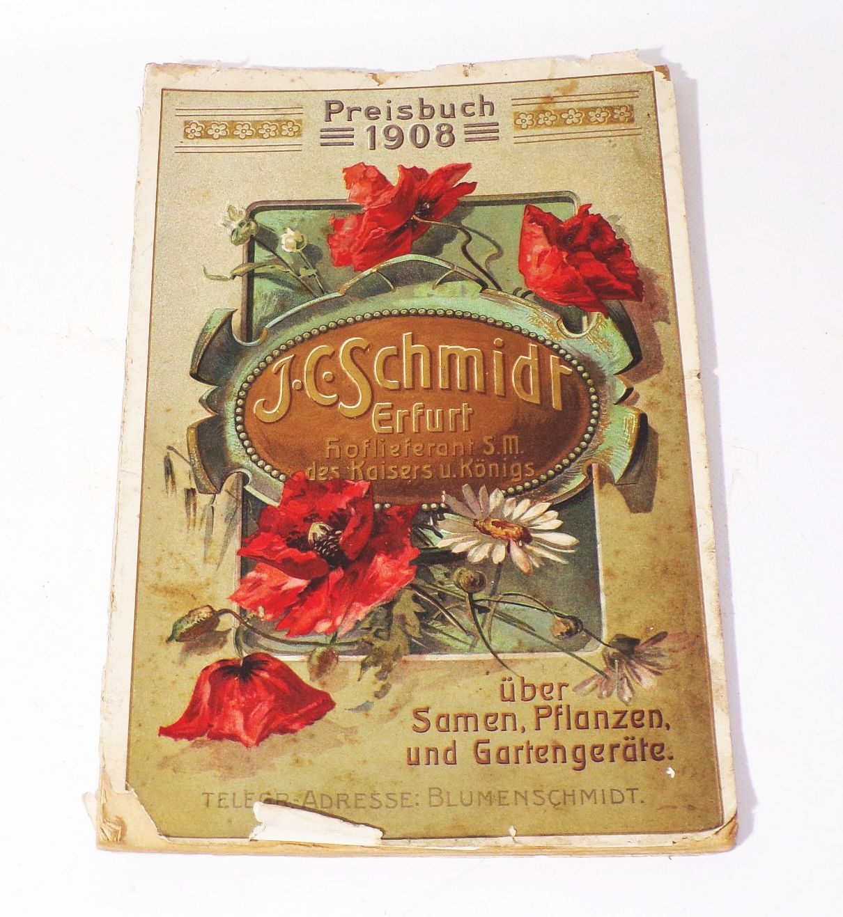 Katalog Schmidt Erfurt 1908 Preisbuch Blumen Gemüse Zimmerpflanzen Saatgut