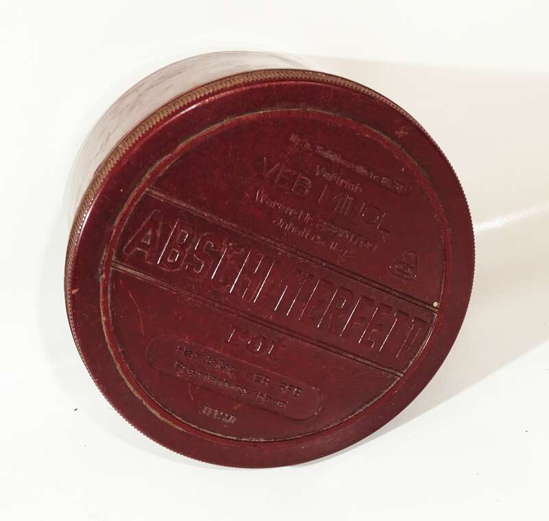 VEB Minol Abschmierfett rot Dose Bakelit Garage Deko Werkstatt