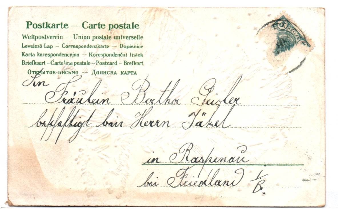 Ak Engel mit grosser Muschel Neujahr gold geprägt um 1910