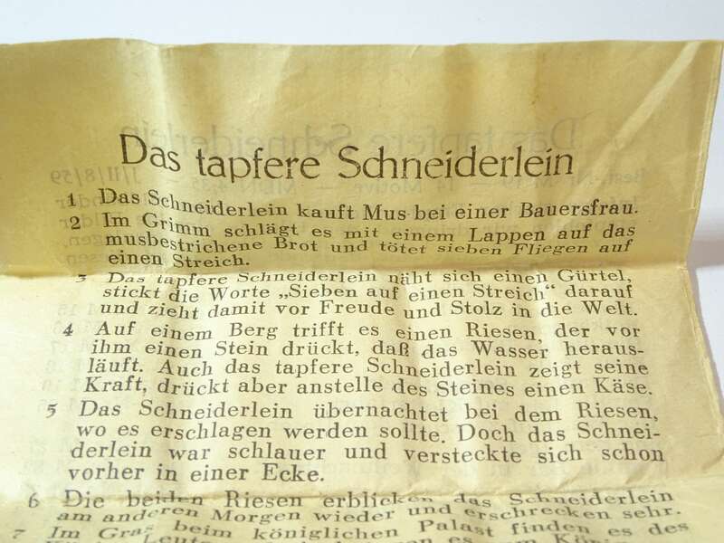 DDR Diafilm Rollfilm Mikrolux - Das tapfere Schneiderlein - Bakelitdose 