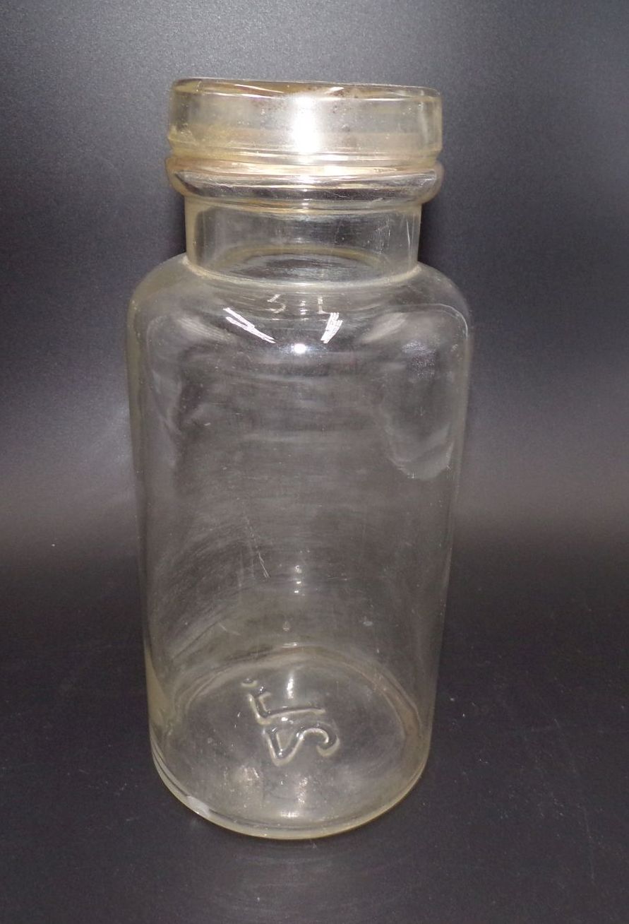 Altes Noris Bonbonglas Einmachglas Vorratsglas 2 Liter mit Deckel Deko