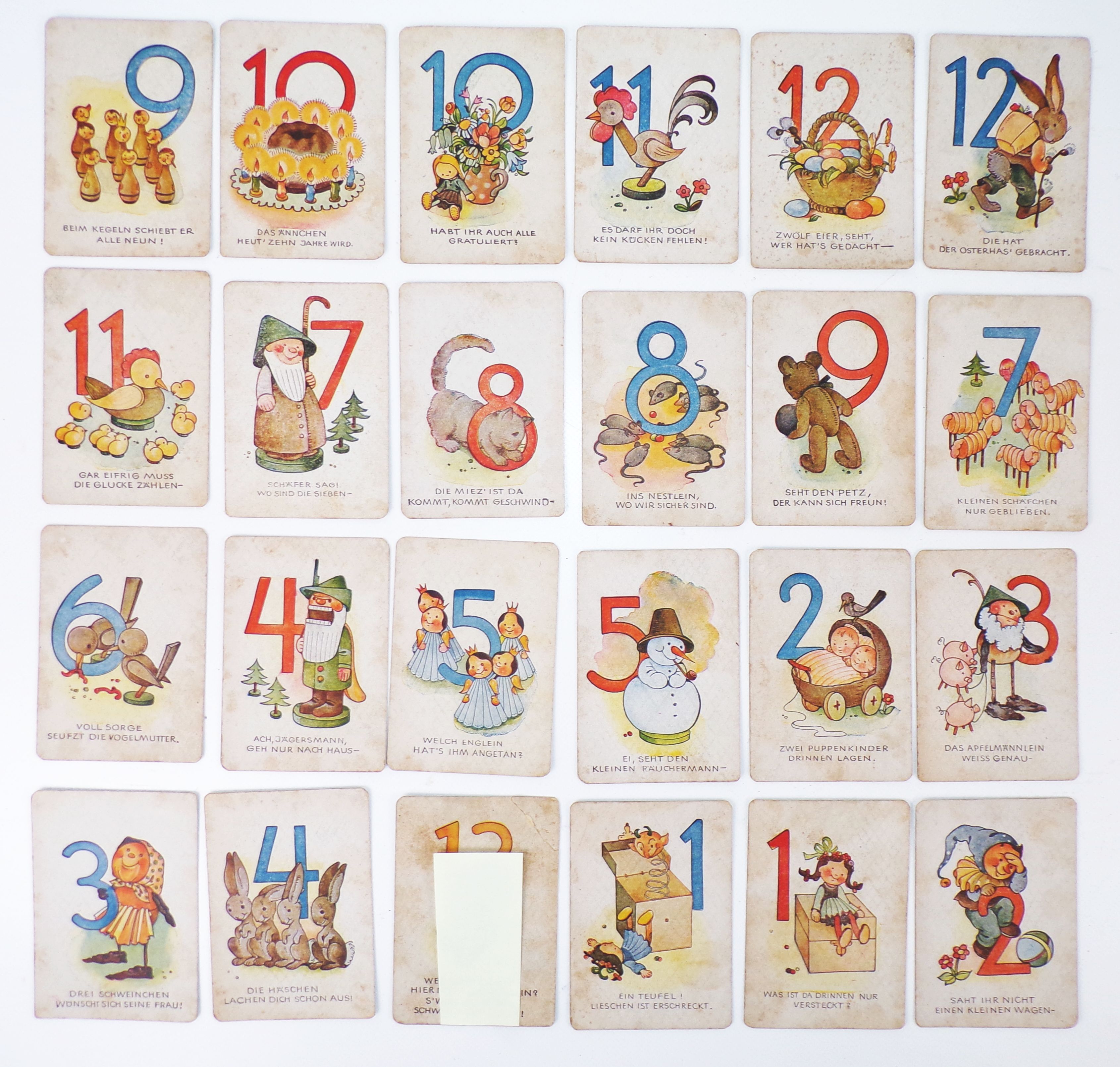 Der schwarze Peter lehrt Euch zählen DDR Spika Kartenspiel