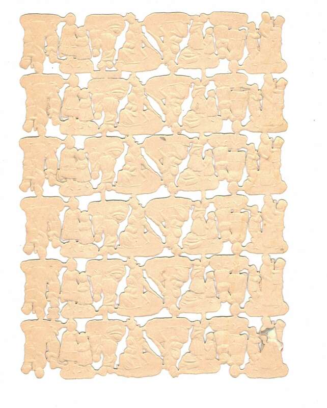 Oblaten Bogen No 6995 Blumen Rosen Flieder Maiglöckchen vor 1945