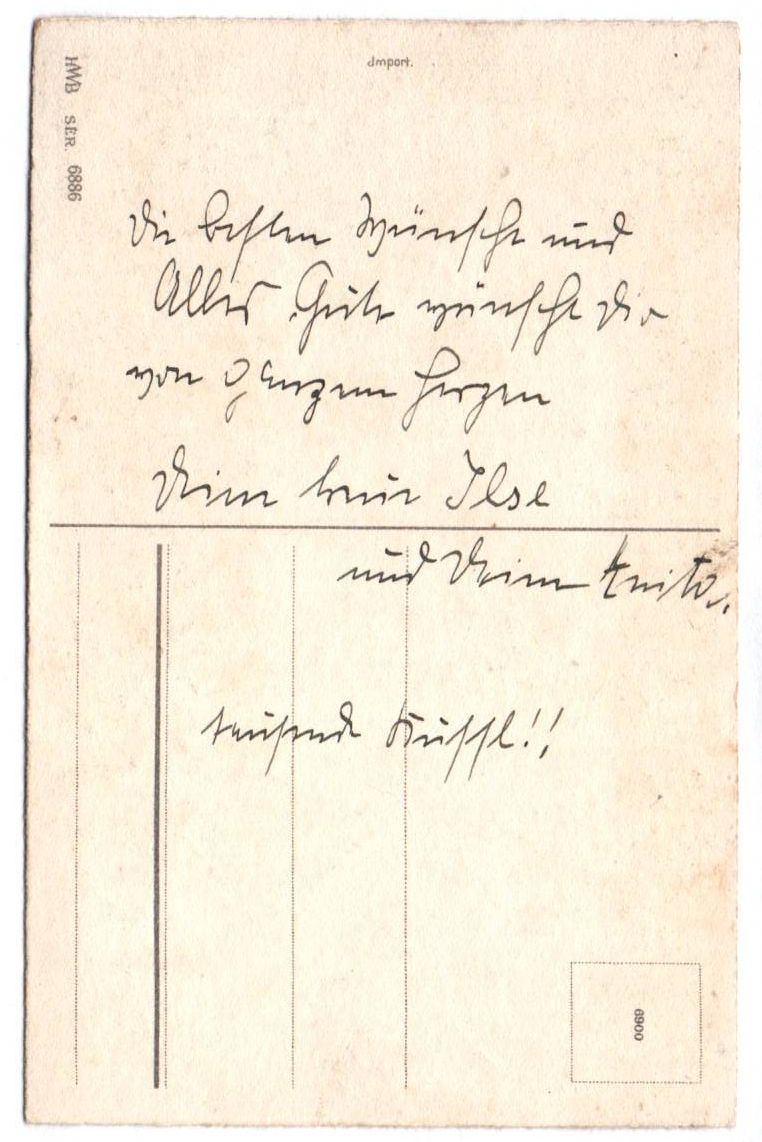 Hannes Petersen Ak Kinder Engel vor Kirche Neujahr um 1920