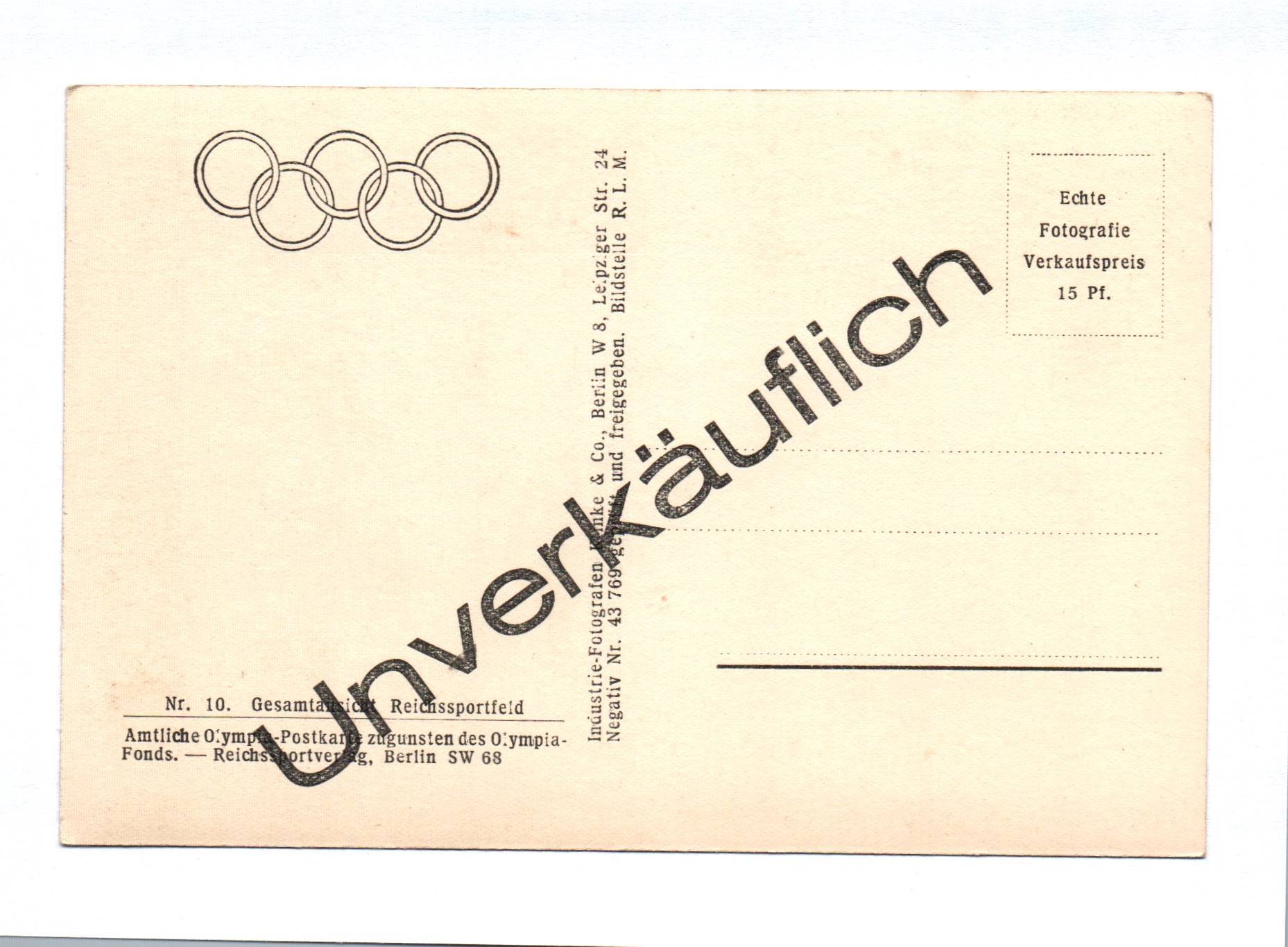 Foto Ak Gesamtansicht Reichssportfeld Berlin Olympiastadion Foto Ak Gesamtansicht Reichssportfeld Berlin Olympiastadion