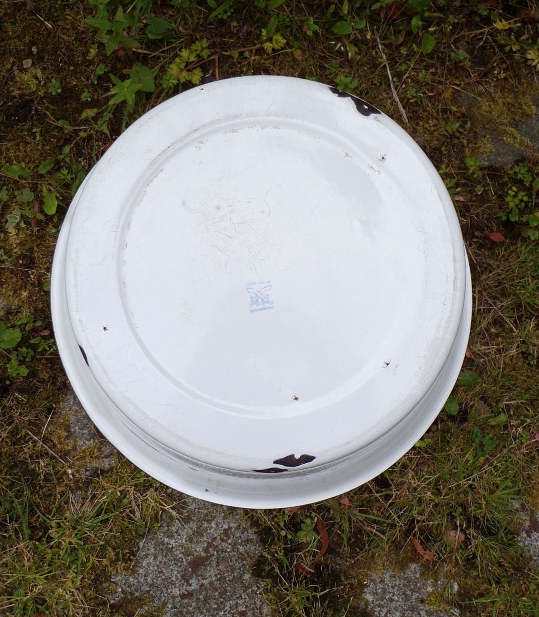 Alte Waschschüssel Pflanzschale blau weiß Email Schüssel Vintage Alte Waschschüssel Pflanzschale blau weiß Email Schüssel Vintage