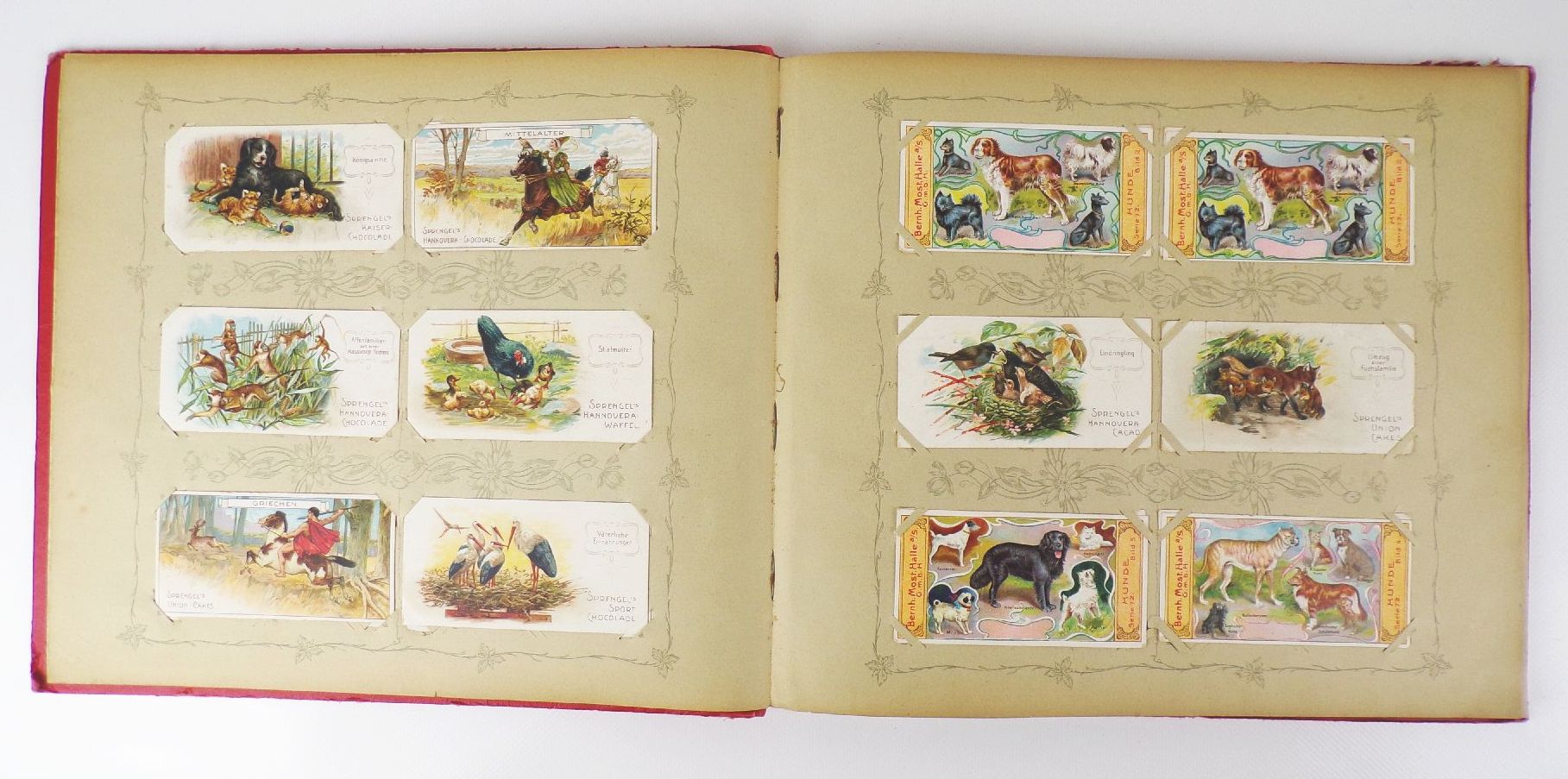 Sprengel Bilder Sammelbilderalbum um 1900 Kaufmannsbilder trading cards Sprengel Bilder Sammelbilderalbum um 1900 Kaufmannsbilder trading cards