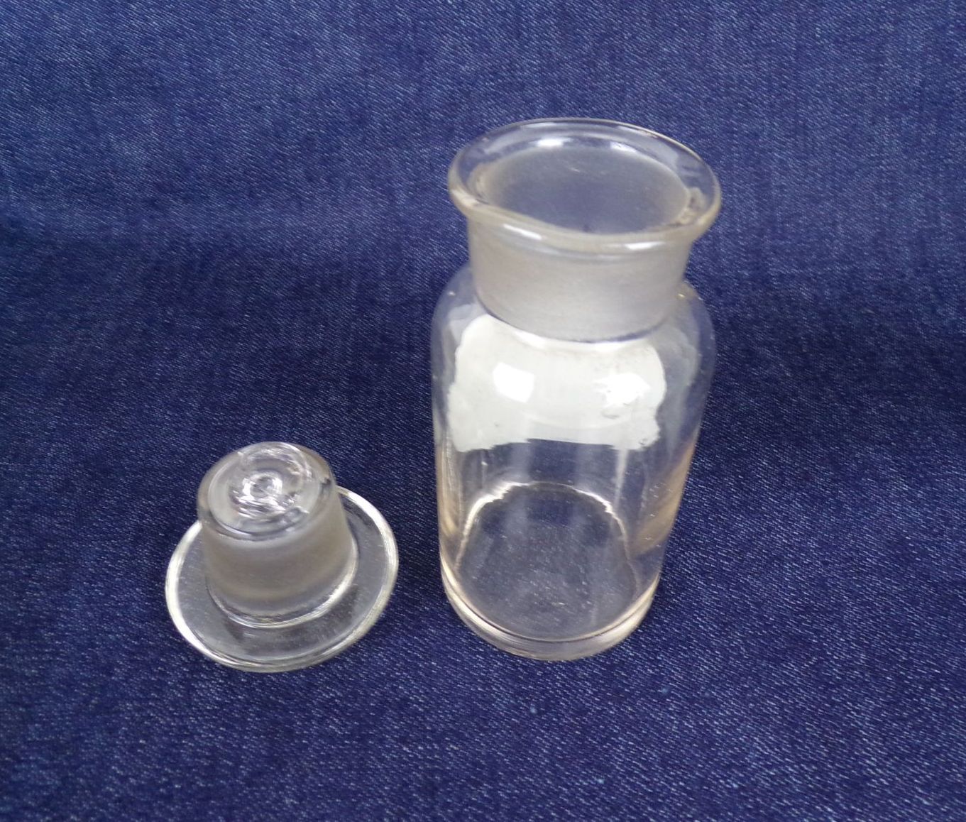 Alte Apothekerflasche Vorratsgefäß Acid Salicyl Glas Deko 