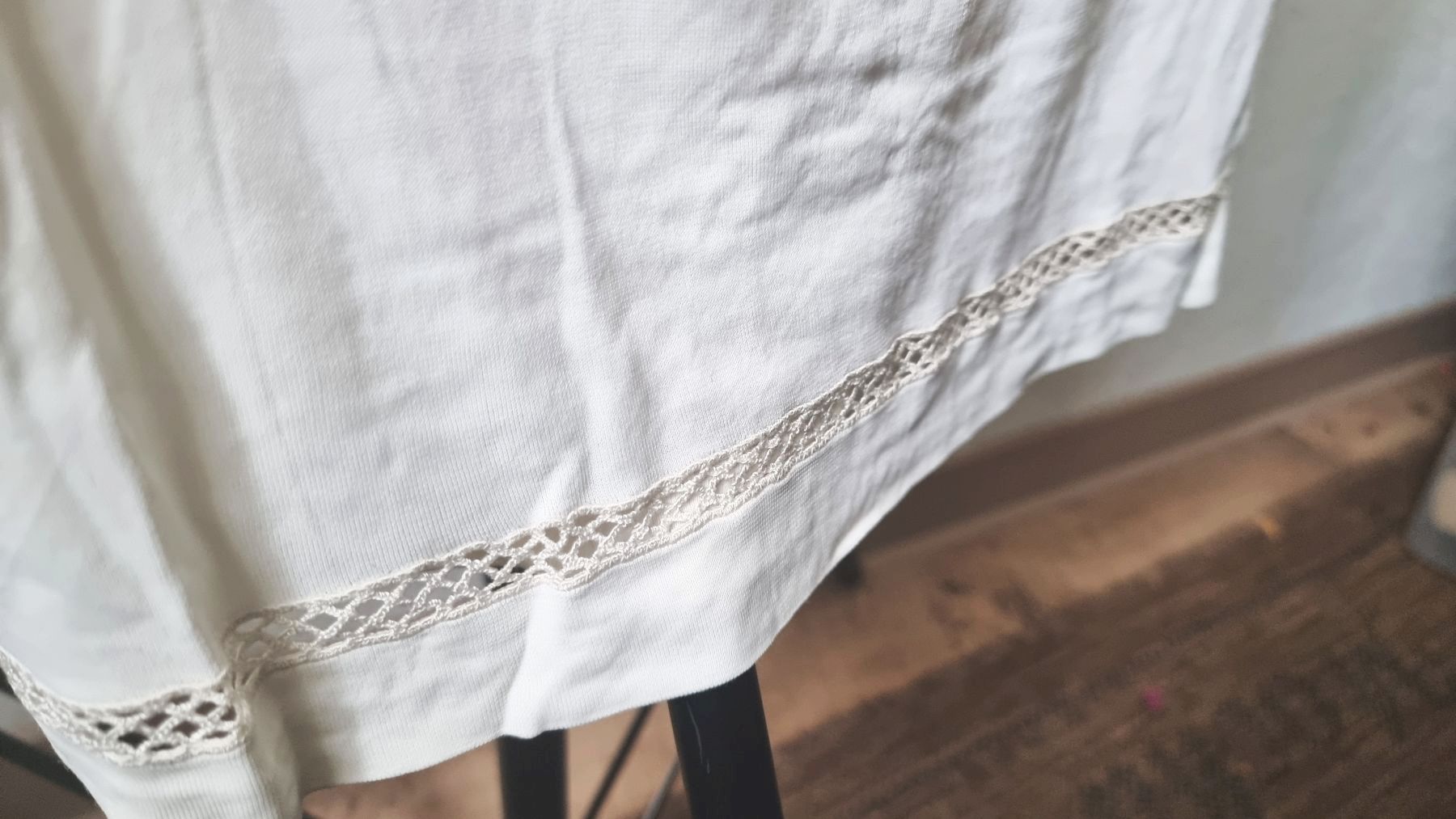 Damen Nachthemd Vintage weiß Negligee Damen Nachthemd Vintage weiß Negligee