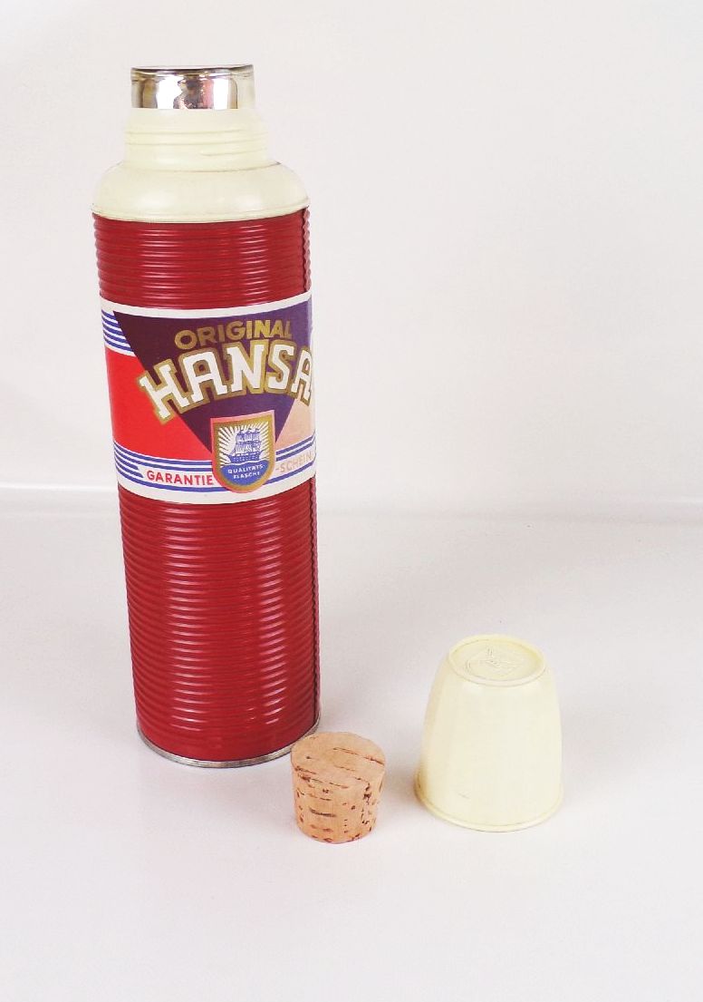 Alte Thermoskanne Original Hansa DDR Hartglas 50er 60 er Retro