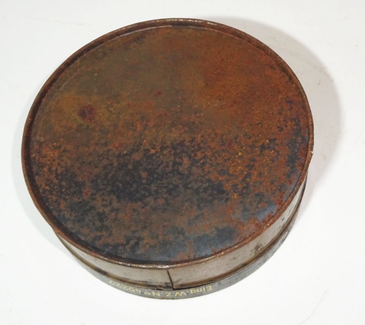 Monopol Leder Krem Blechdose 1930er Metalldose mit Deckel 