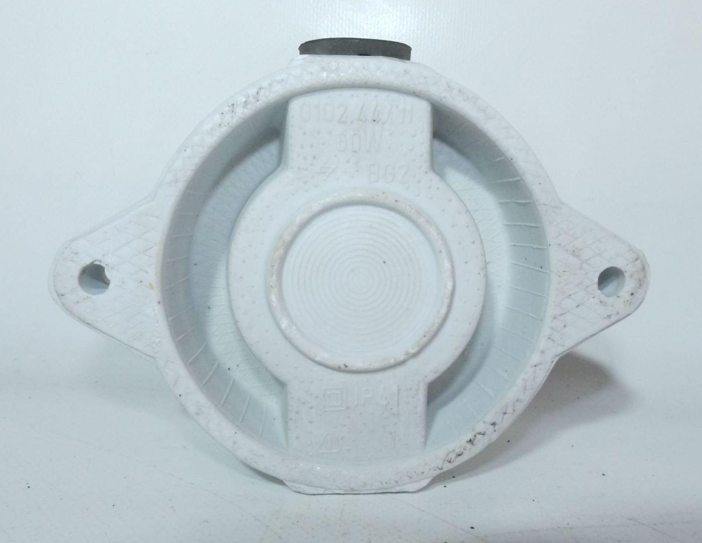 Alte Kugellampe IP41 Glas Weiß Außenlampe Porzellan Fassung