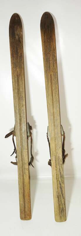 Alte Kinder Holzski Skier Ruppersdorf Deko 