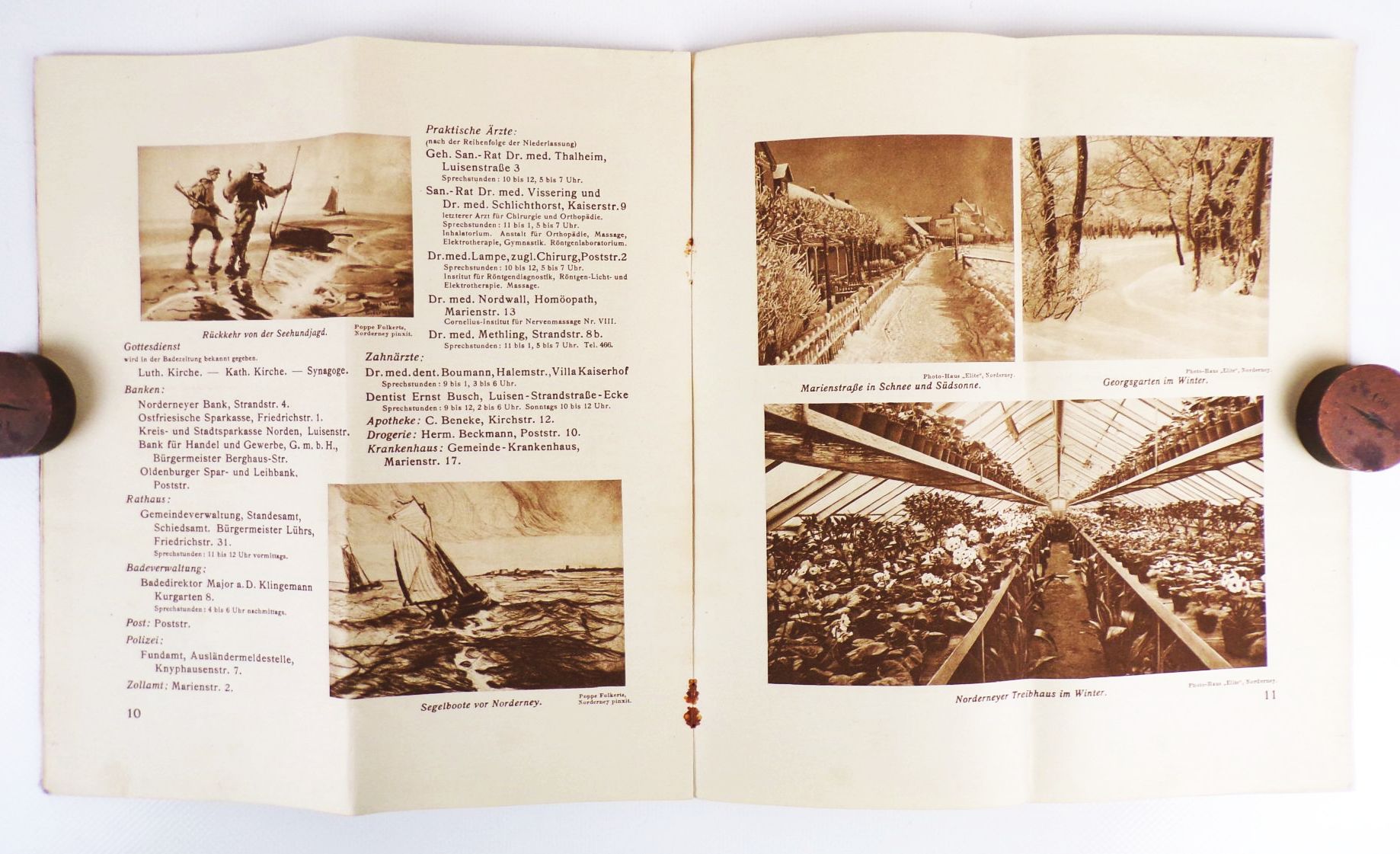 Altes Reiseprospekt Nordseebad Norderney um 1930