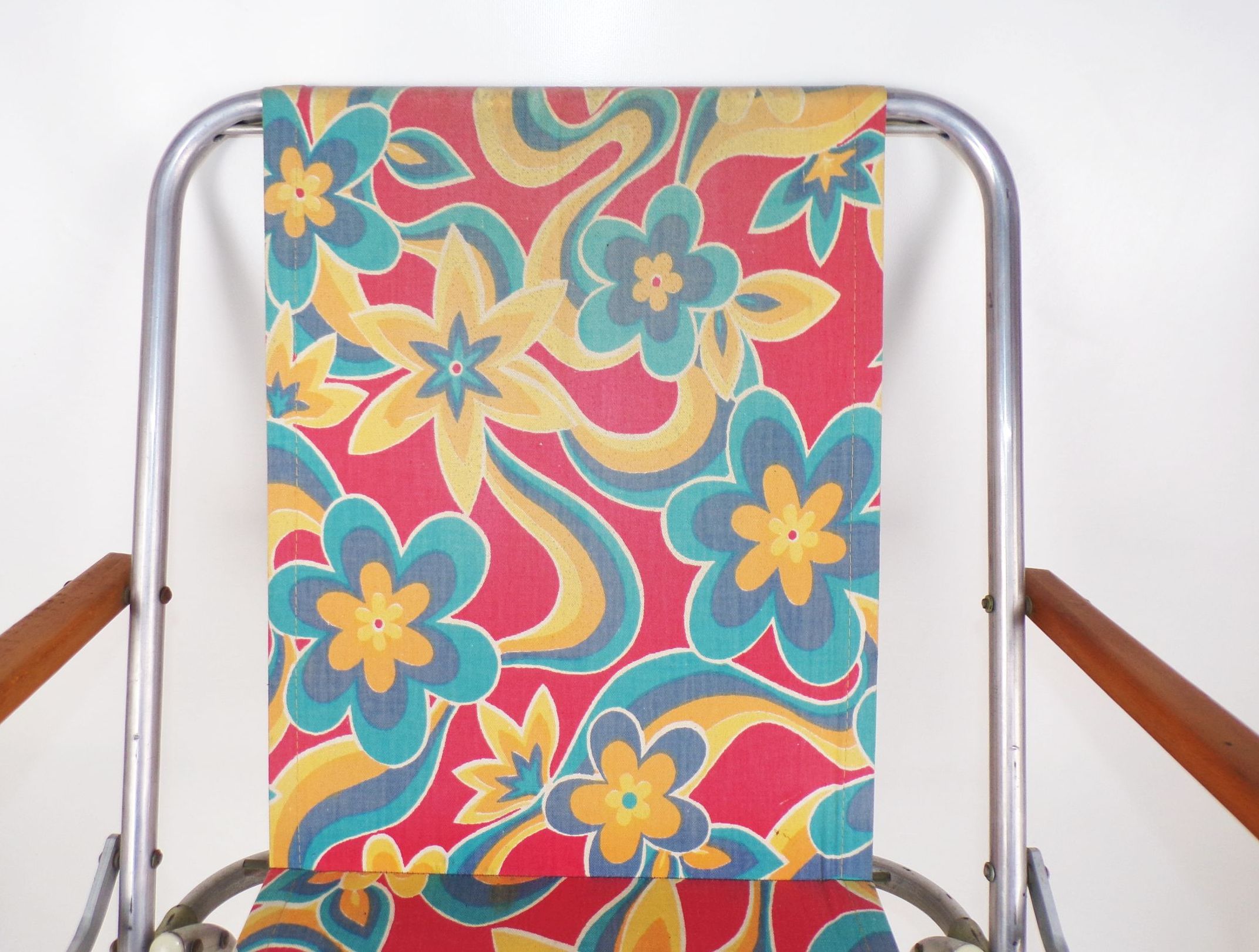 Alter Campingstuhl Klappstuhl 70er Jahre Stoff DDR Retro Look 