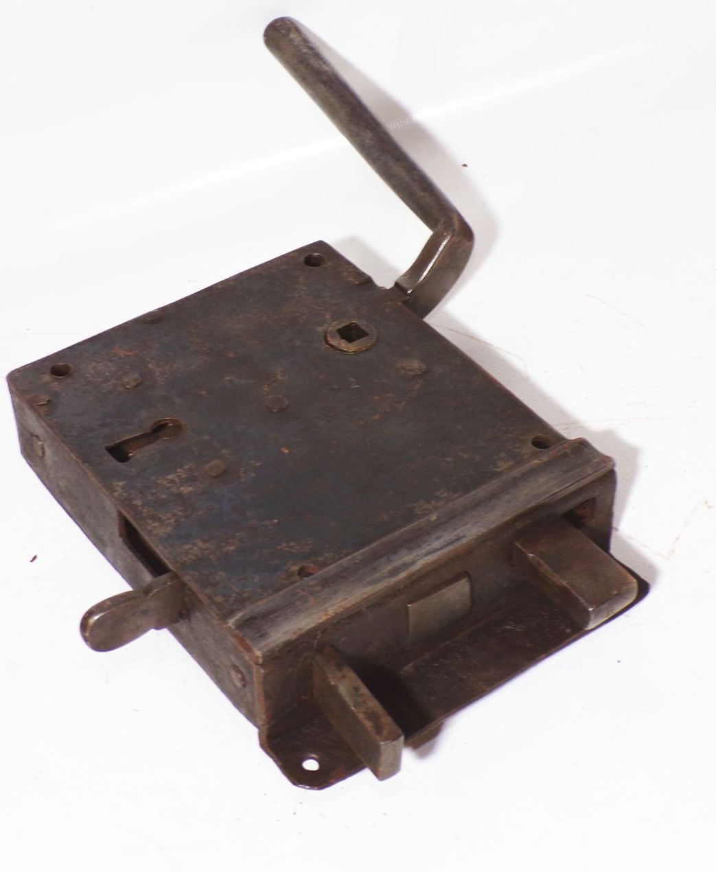 Türschloss aus Eisen mit Schlüssel uralt Kastenschloss 