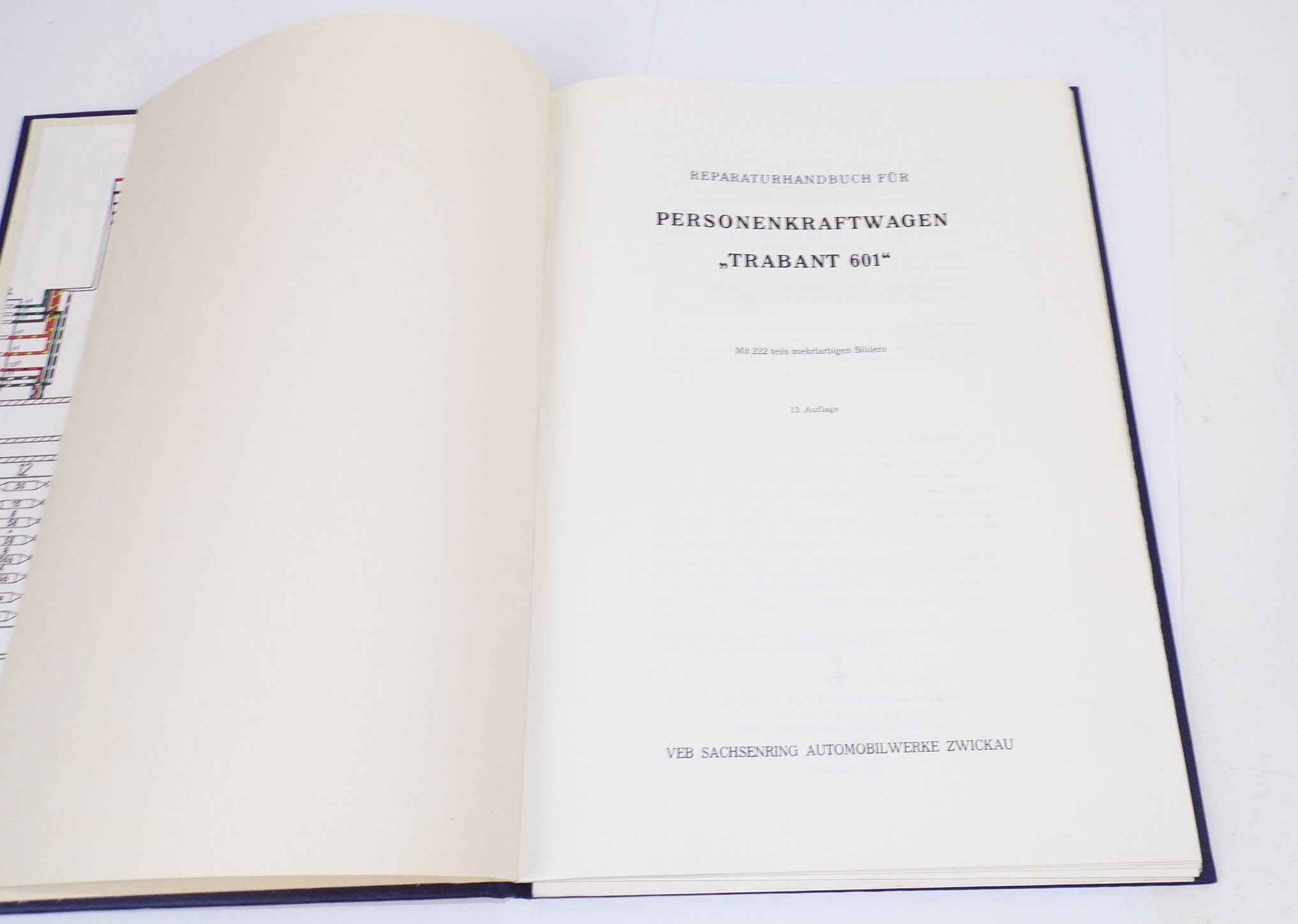 Trabant 601 Reparaturhandbuch DDR 1976 mit Farbtafeln