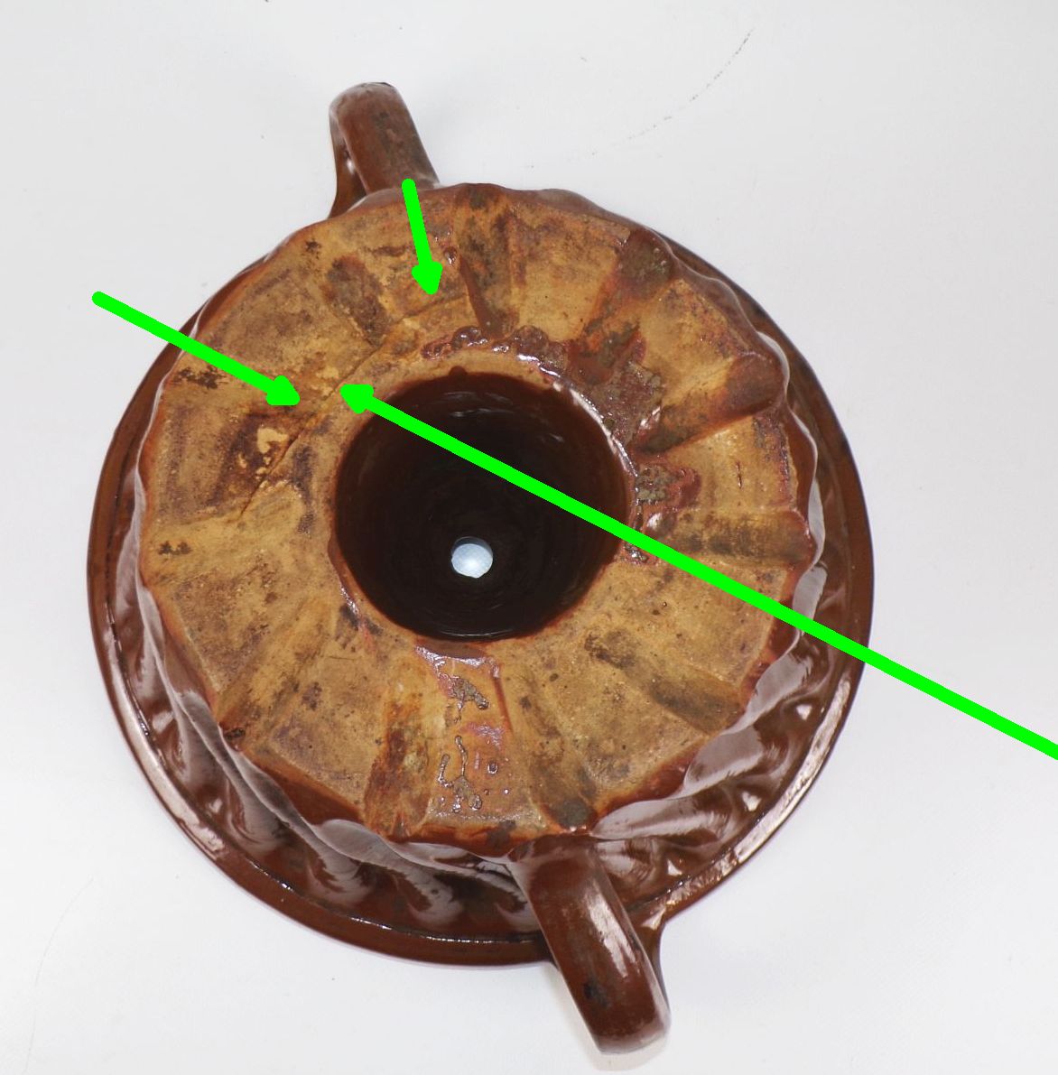 Alte Bachformen Keramik Gugelhupf Form Landhaus Deko 3 Stück