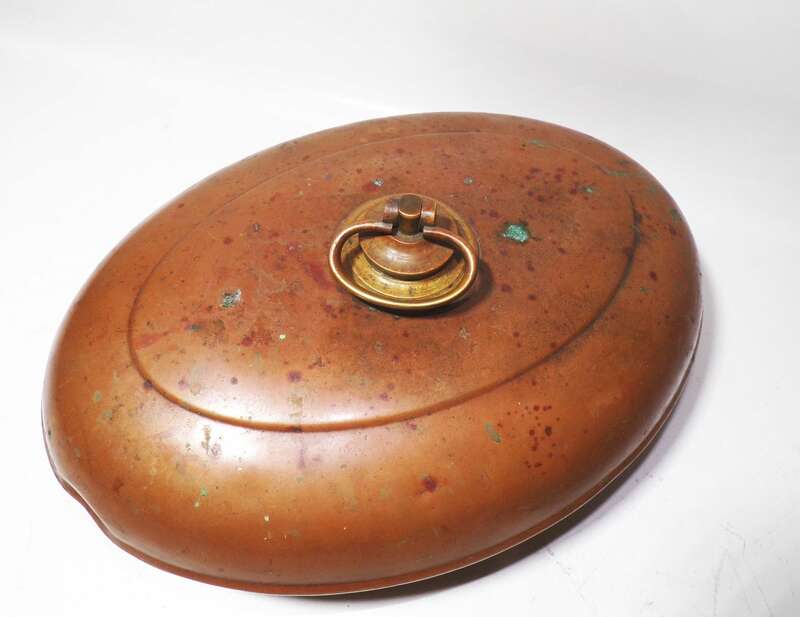 Alte Kupfer Bettpfanne Heizer Deko Landhaus Vintage