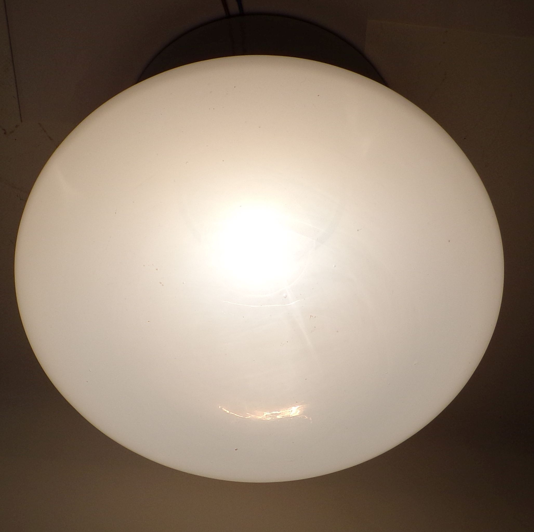 Bauhaus Lampe E27 Porzellan Milchglas Deckenlampe