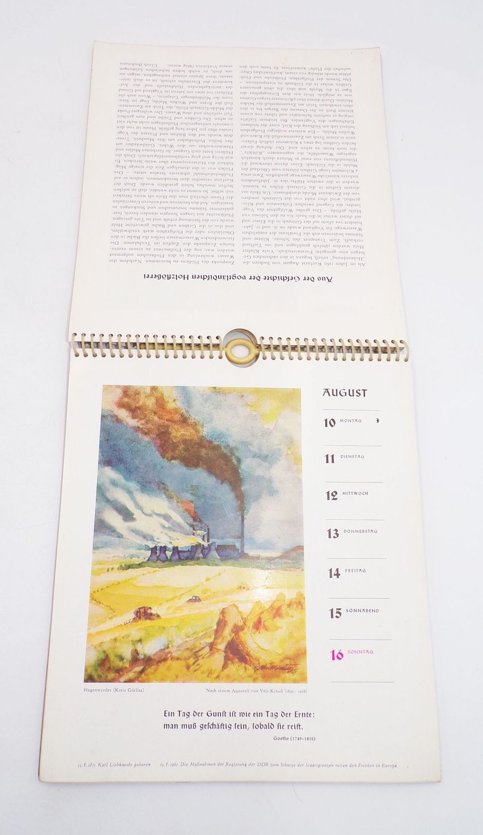 Kalender Sächsische Gebirgsheimat 1970 Oberlausitzer Kunstverlag Kalender Sächsische Gebirgsheimat 1970 Oberlausitzer Kunstverlag