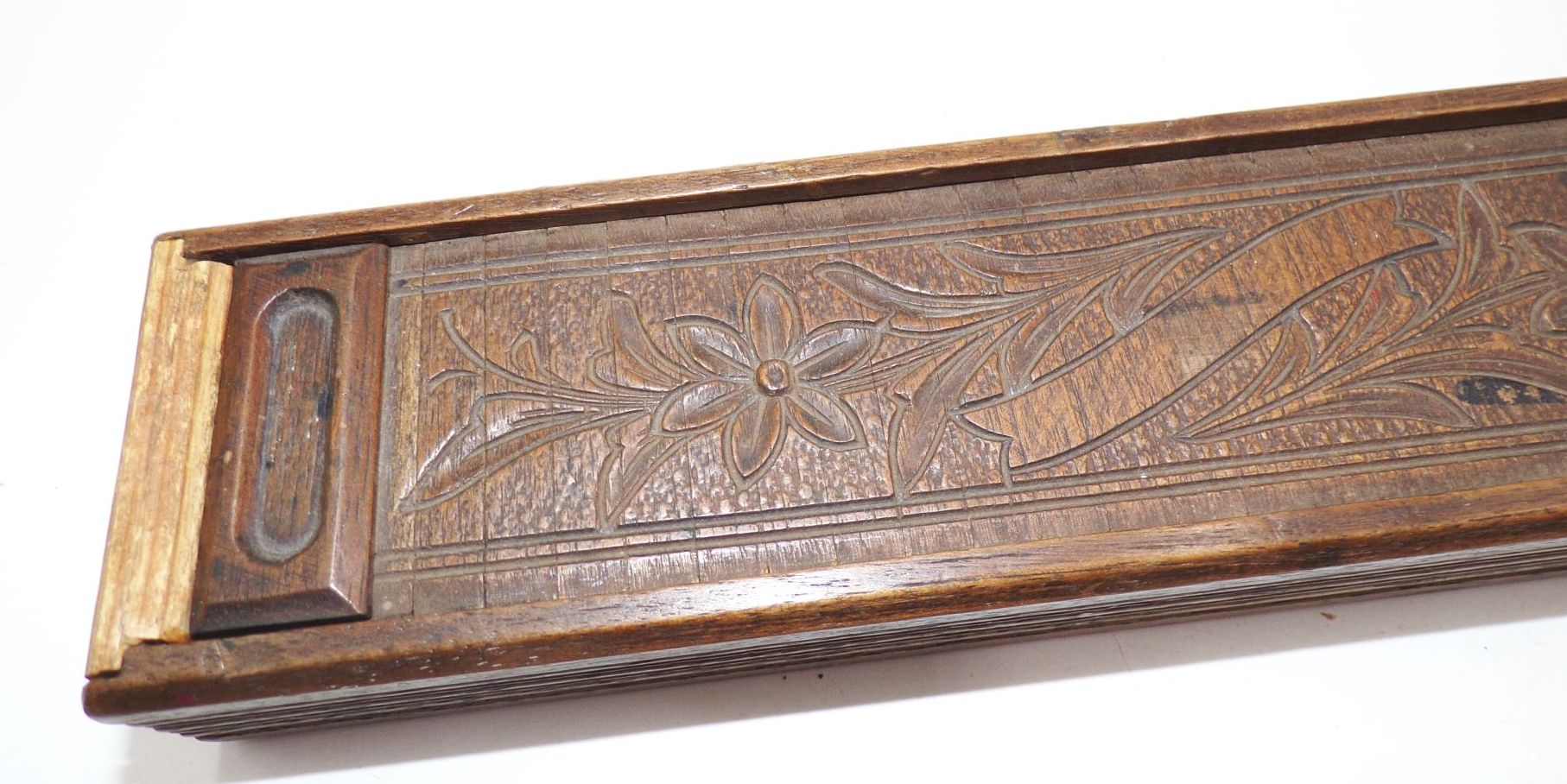 Alter Griffelkasten Holz zum aufschieben um 1910 kurios