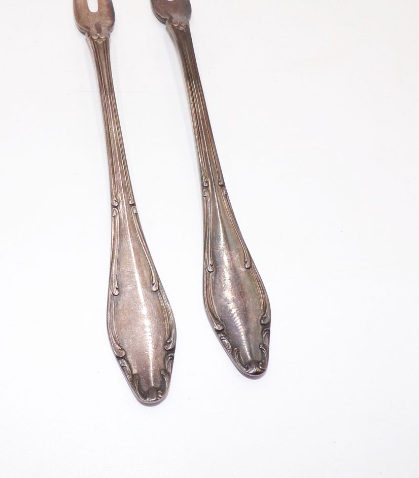 2 Fleischgabeln Vorlegebesteck ABS 40 Antik Vintage 2 Fleischgabeln Vorlegebesteck ABS 40 Antik Vintage