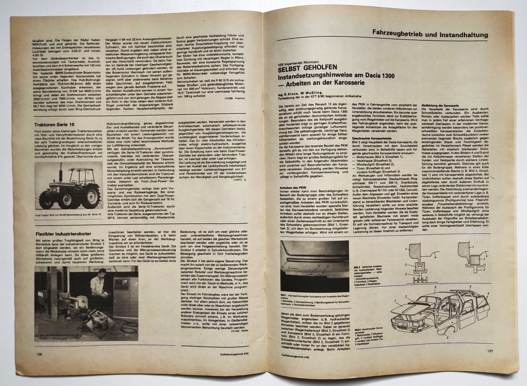 DDR Zeitschrift KFT Nr 4 Wohnwagen HP80083 Kraftfahrzeugtechnik 1982
