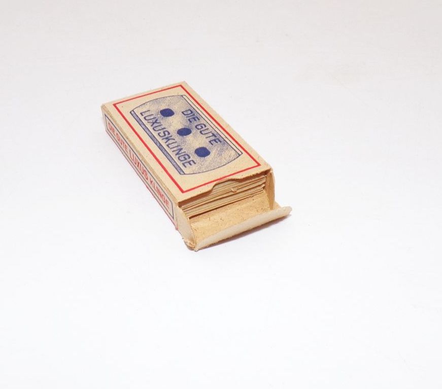 Luxus Klinge Alte Rasierklingen Reklame Sammler razor blades Luxus Klinge Alte Rasierklingen Reklame Sammler razor blades