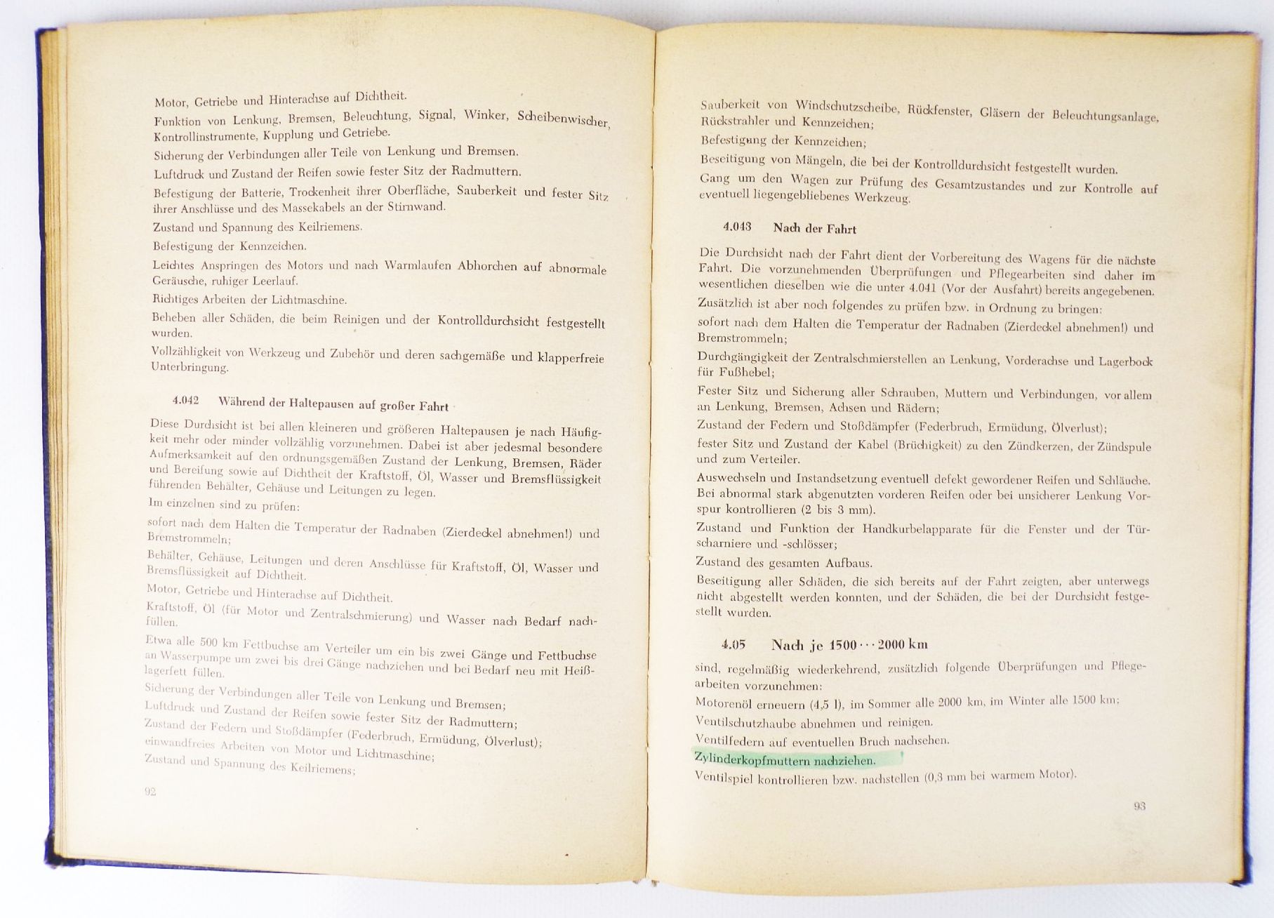 Betriebsanleitung für Personenkraftwagen EMW 340-2 Ausgabe 1954