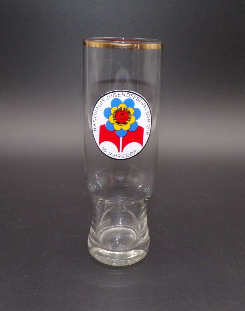 Altes Glas Nationales Jugendfestival der DDR 30 Jahre DDR 