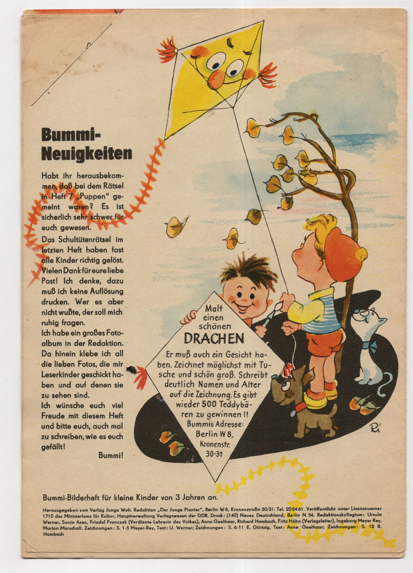 Bummi 1957 Heft 9 Erster Jahrgang Bummi 1957 Heft 9 Erster Jahrgang