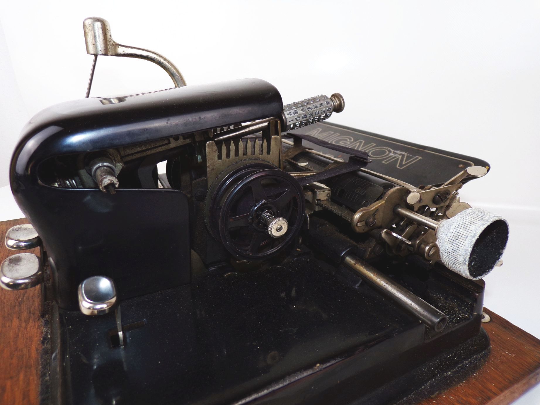 Alte Mignon Schreibmaschine typewriter Holzkoffer Alte Mignon Schreibmaschine typewriter Holzkoffer