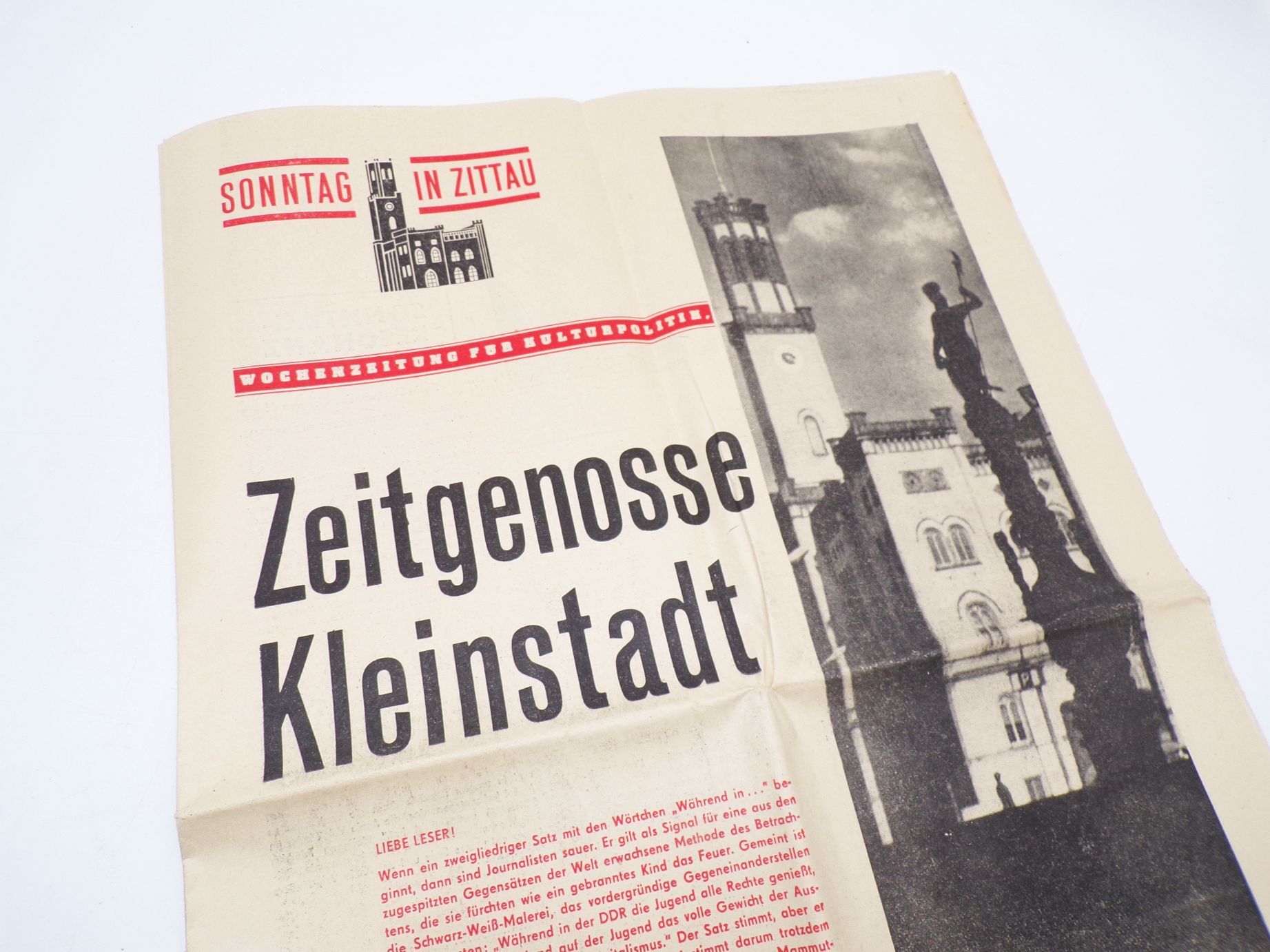 Zeitung Sonntag in Zittau 1965 Zeitgenosse Kleinstadt