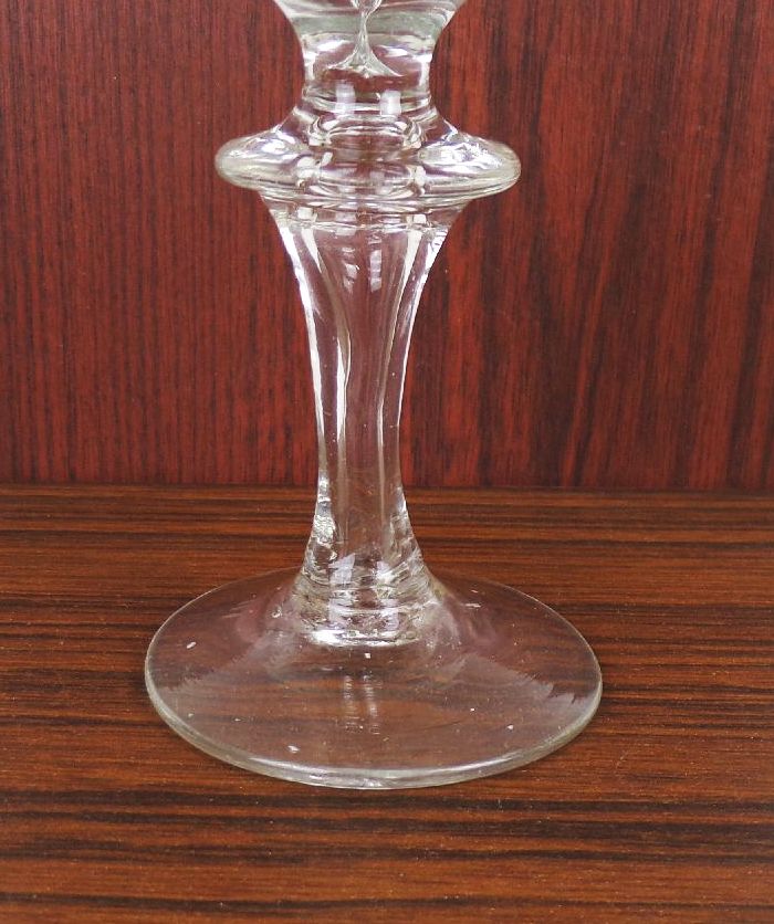 Barock Glas um 1750 Zu Dir Sinnspruch Kelch Pokal 