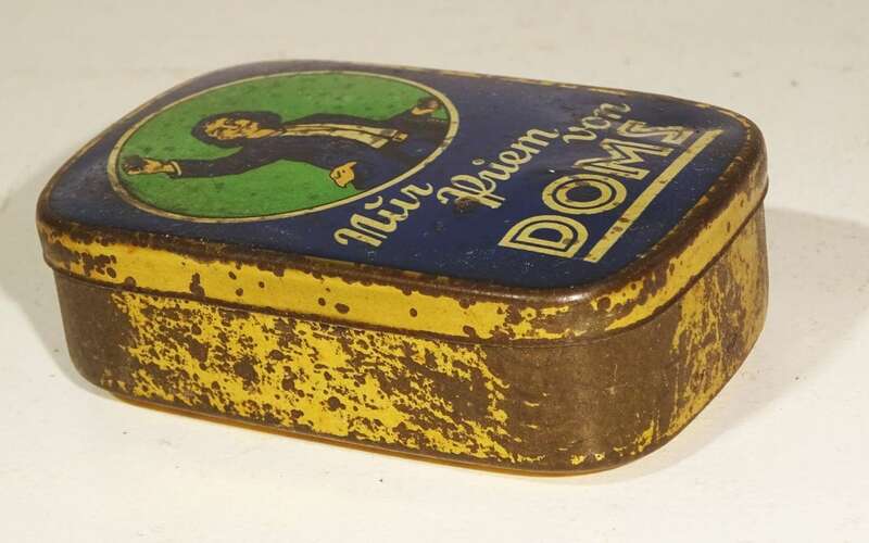 Alte Blechdose Nur Priem von Doms Kautabak Sammler Werbung