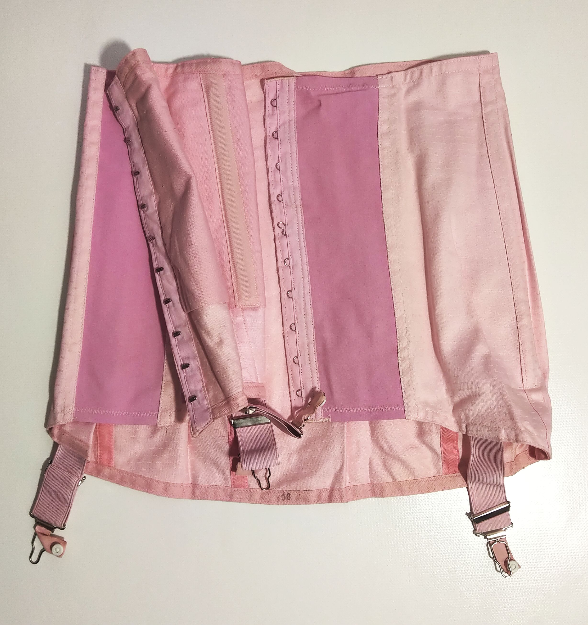 Original Mieder alt Vintage rosa Korsett alte Corsage